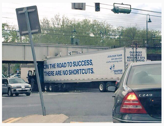 No shortcuts!