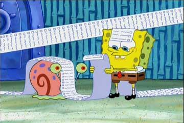 note: Marketing asked me to clarify that this is just a Spongebob meme. The real list of user hiccups is much shorter... like, way shorter