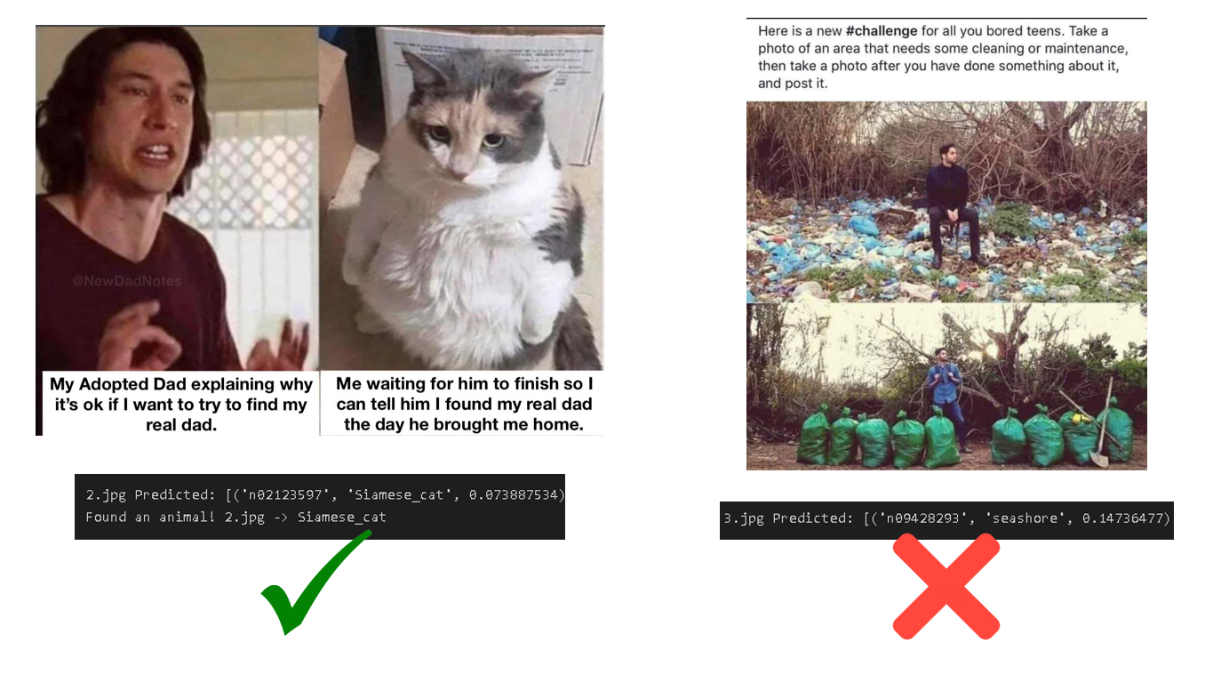 Using a Neural Network for sending memes to my girlfriend