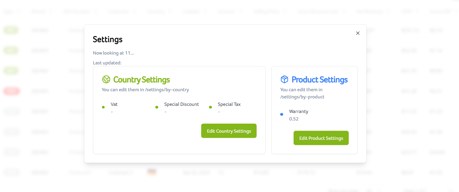 related settings